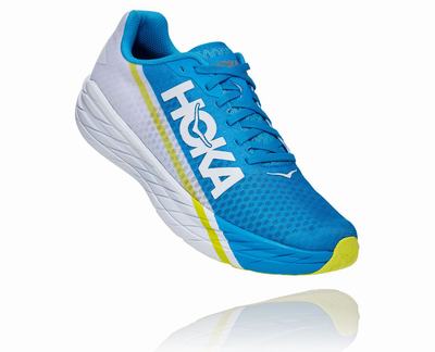 Hoka One One All Gender Rocket X Férfi Futócipő - Fehér/Kék [H4891-149]